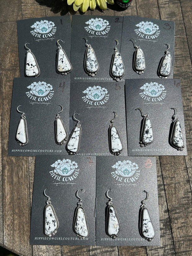 White Buffalo Earrings 1-8