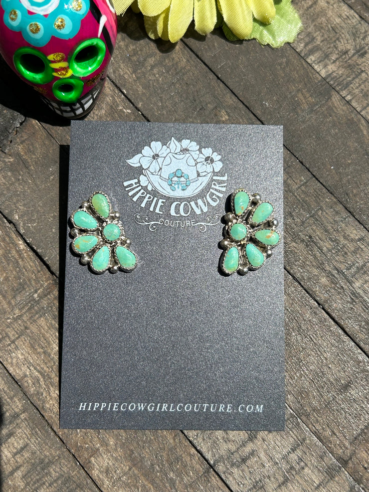 Half Cluster Stud- Green