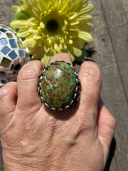 Single Stone Kingman Dome Ring Sz. 12