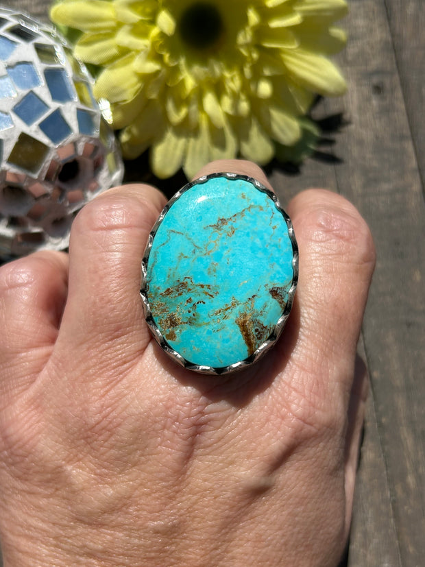Single Stone Kingman Dome Ring Sz. 13