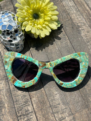 Handmade Kingman Inlay Sunglasses- A