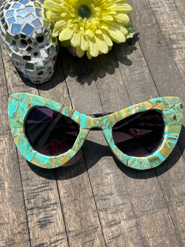 Handmade Kingman Inlay Sunglasses- D
