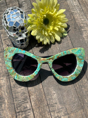 Handmade Kingman Inlay Sunglasses- E