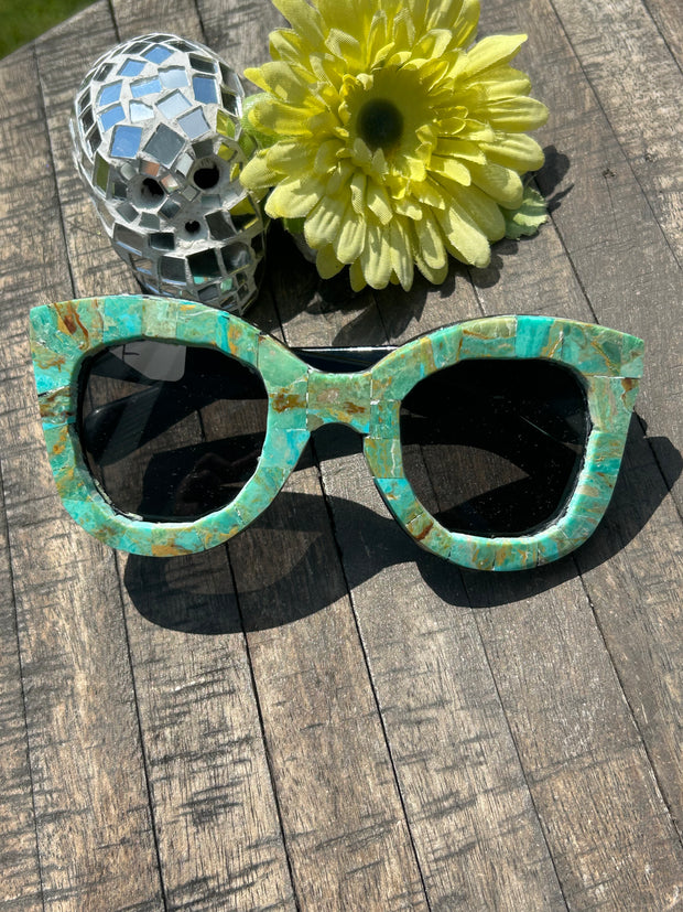 Handmade Kingman Inlay Sunglasses- F