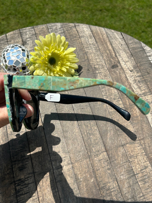 Handmade Kingman Inlay Sunglasses- F