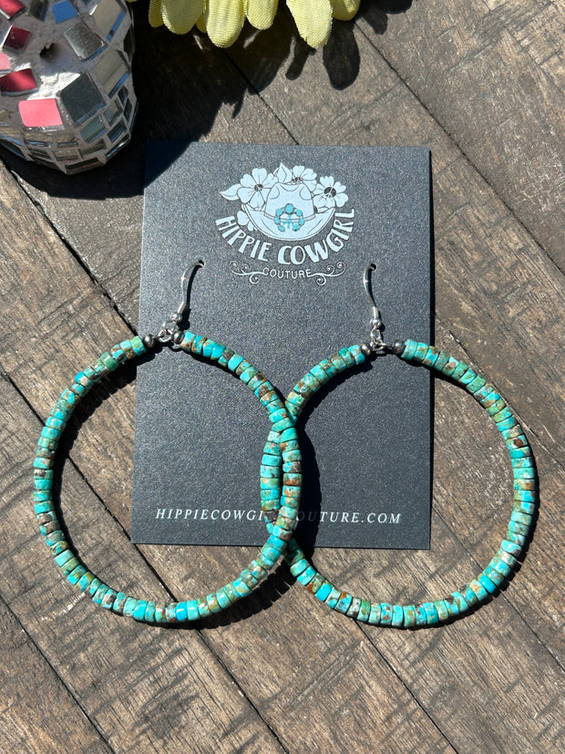 Kingman Heishi Hoop Earring