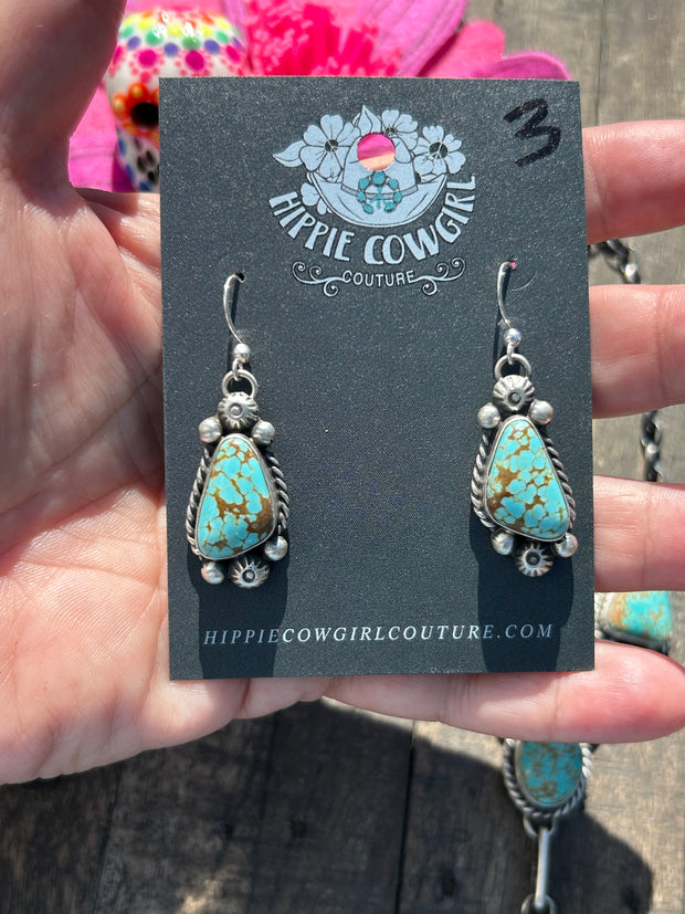4 Stone Kingman Turquoise Mini Lariat Set- 3