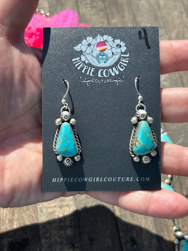 4 Stone Kingman Turquoise Mini Lariat Set- 4