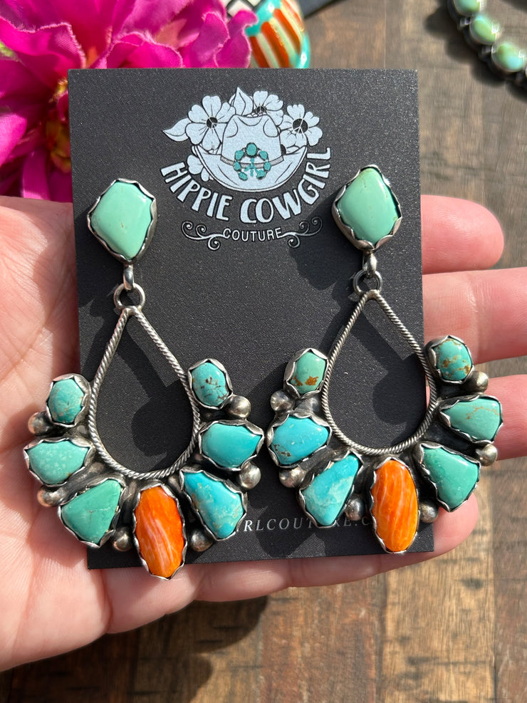 Carico Lake and Spiny Orange Earrings