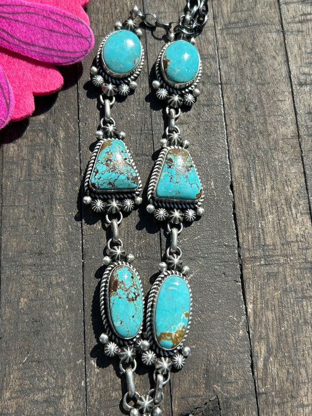 Kingman Turquoise Lariat Set