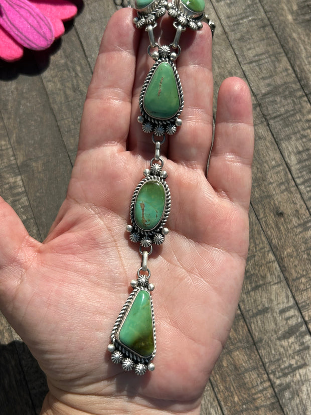 Kingman Turquoise Lariat Set