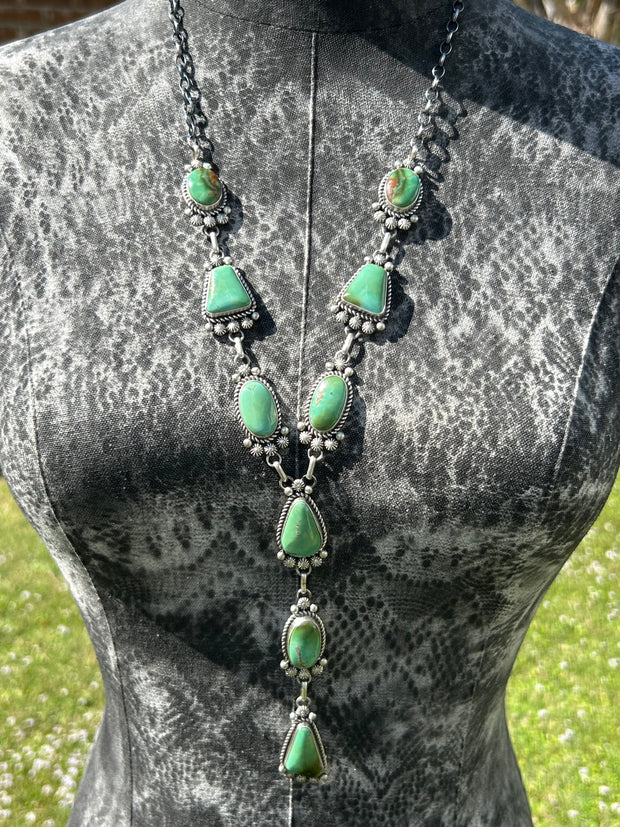 Kingman Turquoise Lariat Set