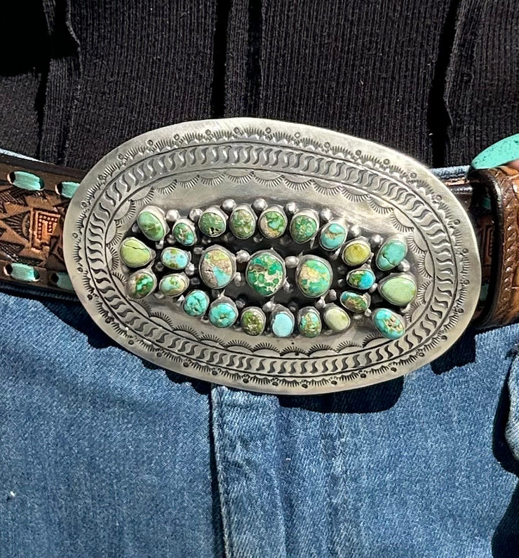 Mixed Mine Turquoise Belt Buckle