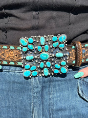 Mixed Mines Turquoise Belt Buckle