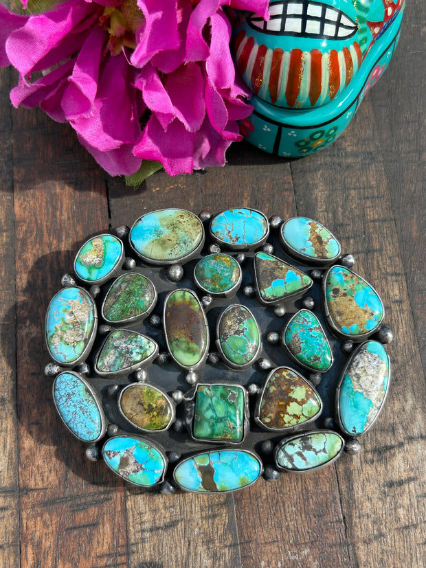 Turquoise Cluster Belt Buckle