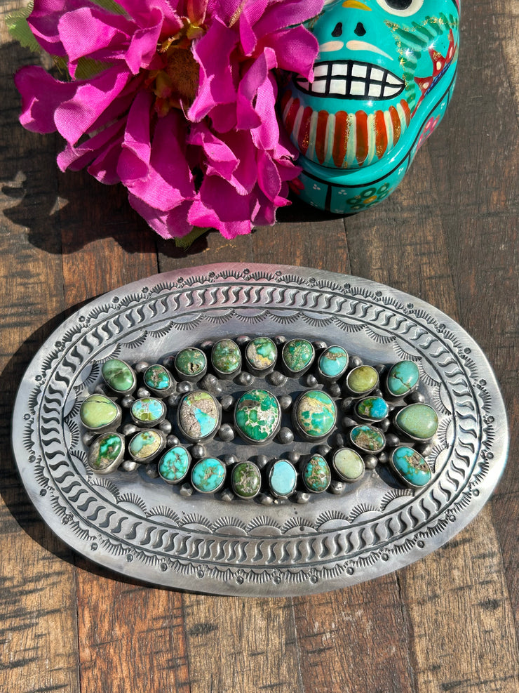 Mixed Mine Turquoise Belt Buckle