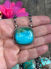 Single Stone Square Necklaces 1-8