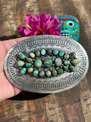 Mixed Mine Turquoise Belt Buckle