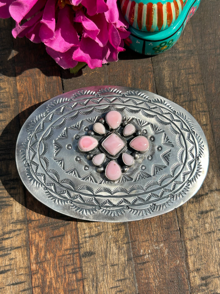 "Cotton Candy" Stamped Belt Buckle