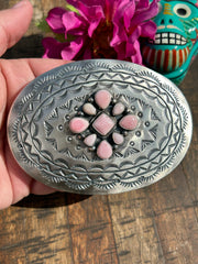 "Cotton Candy" Stamped Belt Buckle