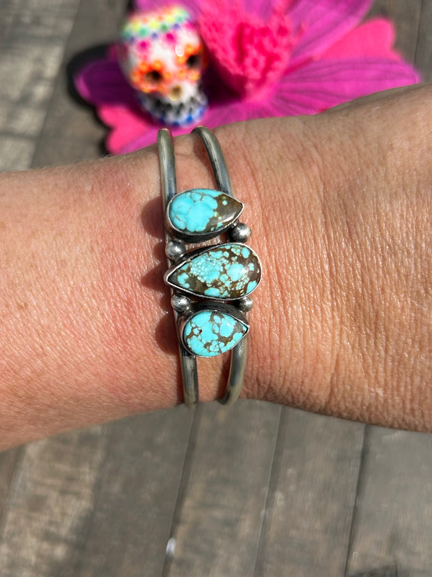 3 Stone #8 Turquoise Cuff
