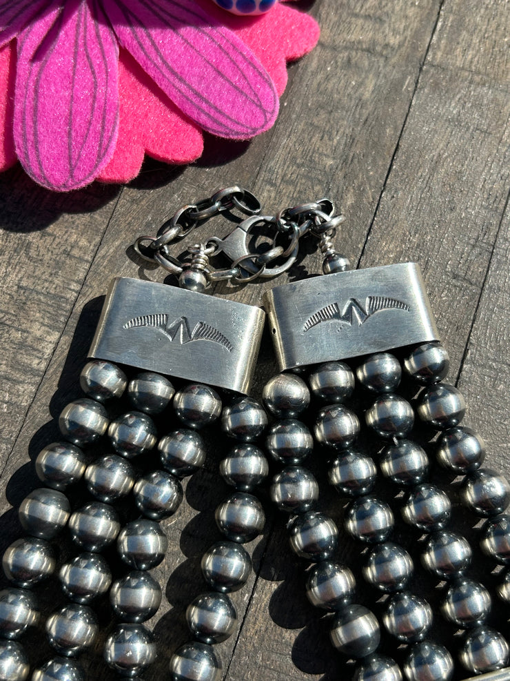 4 Strand Kingman Choker Necklace