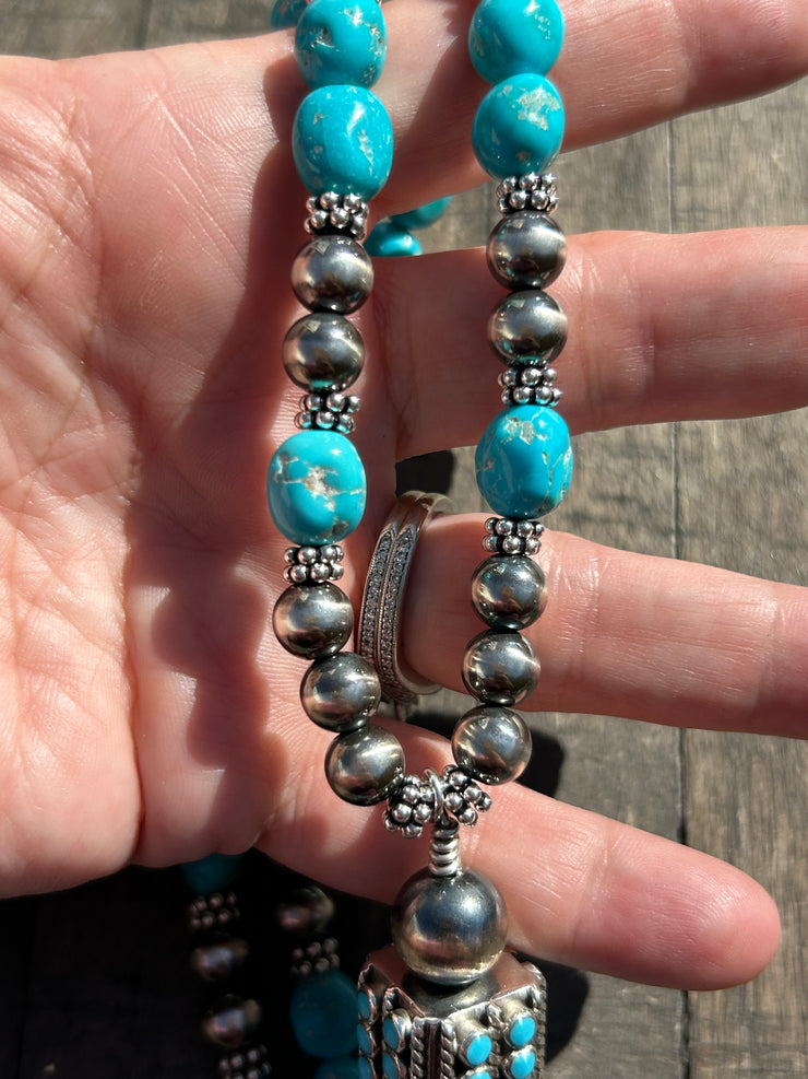 Kingman Beaded Tassel Necklace