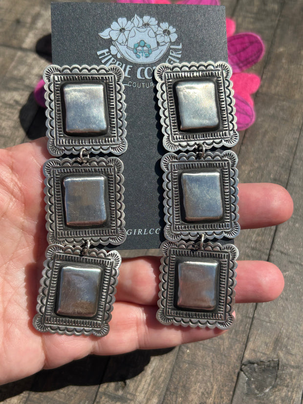 Square Concho Earrings