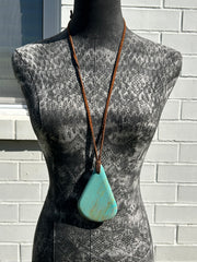 Kingman Slab Necklaces #1 and #21