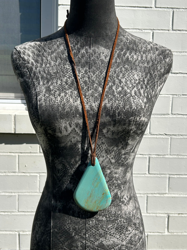 Kingman Slab Necklaces #1 and #21