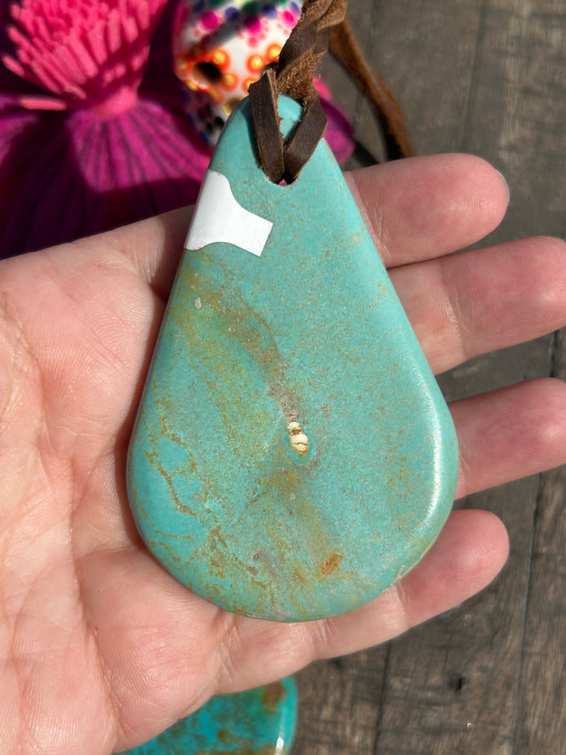 Kingman Slab Necklace #17 and #20