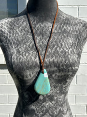 Kingman Slab Necklace #17 and #20