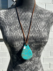 Kingman Slab Necklace #17 and #20