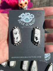 Single Stone white Buffalo Earrings 1-7