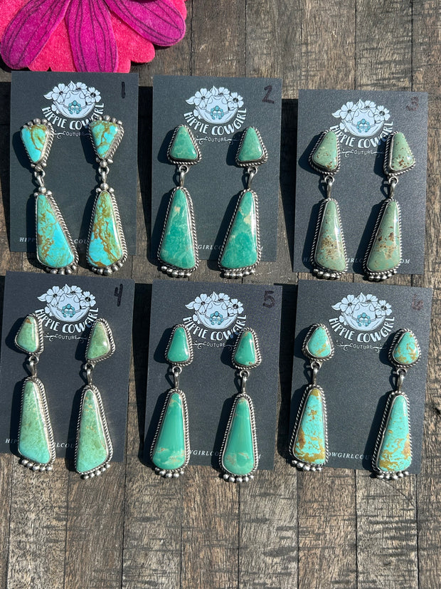 Kingman 2 Stone Dangle Earrings 1-6