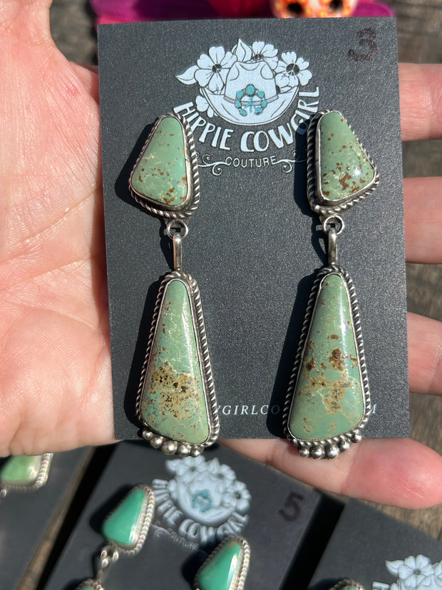 Kingman 2 Stone Dangle Earrings 1-6