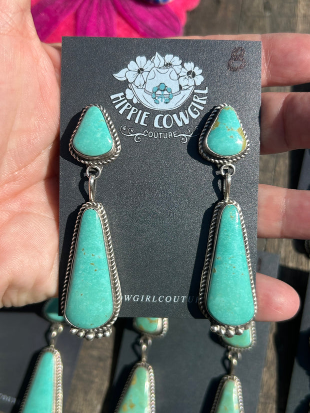 Kingman 2 Stone Dangle Earrings 7-13