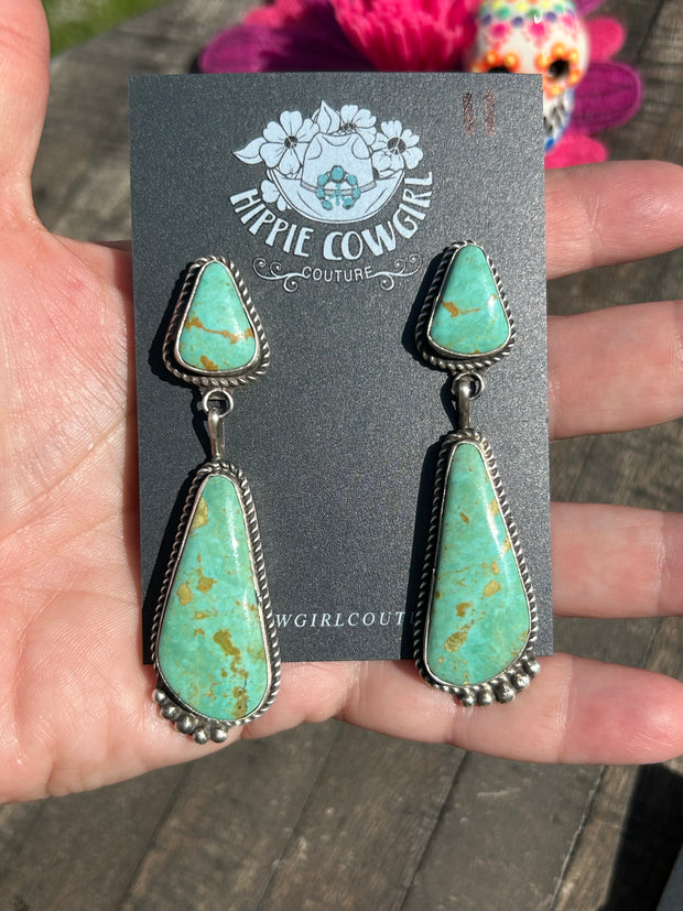 Kingman 2 Stone Dangle Earrings 7-13