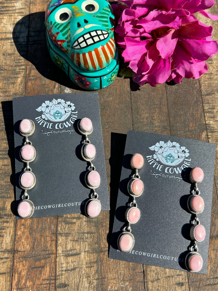 Pink "Cotton Candy" Dangle Earrings