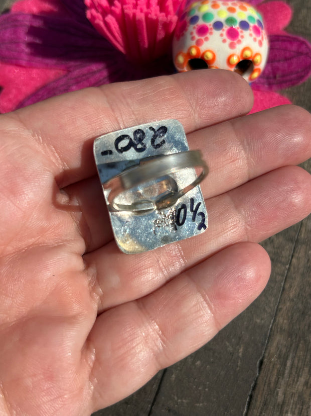 Single Stone Blackjack Ring Sz. 10 1/2