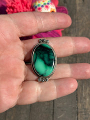 Single Stone Variscite Ring Sz. 10