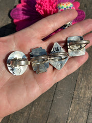 Single Stone White Buffalo Rings