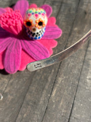 Sterling Stamped Collar Necklace- A