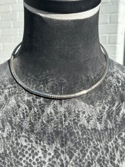 Sterling Stamped Collar Necklace- B