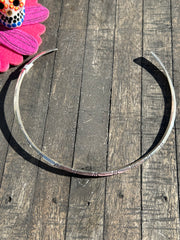 Sterling Stamped Collar Necklace- D