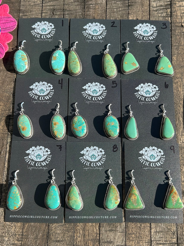 Royston Single Stone Dangle Earrings 1-9