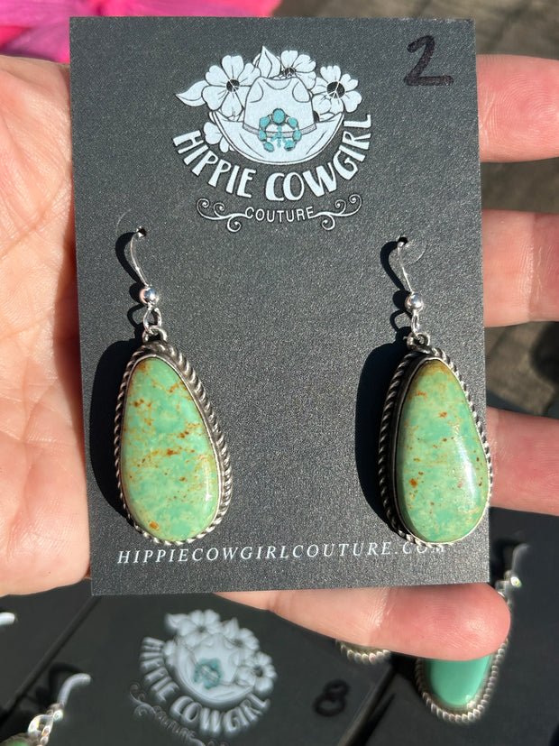 Royston Single Stone Dangle Earrings 1-9