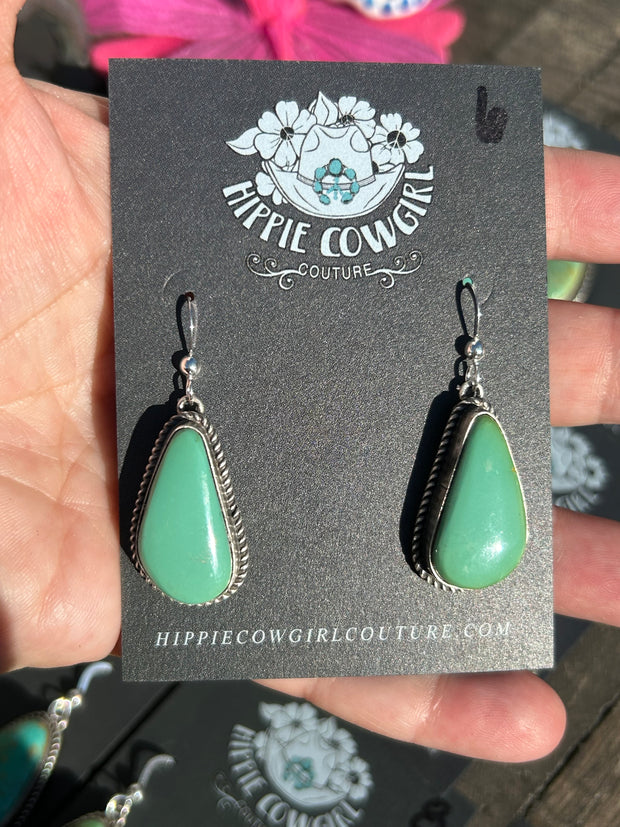 Royston Single Stone Dangle Earrings 1-9