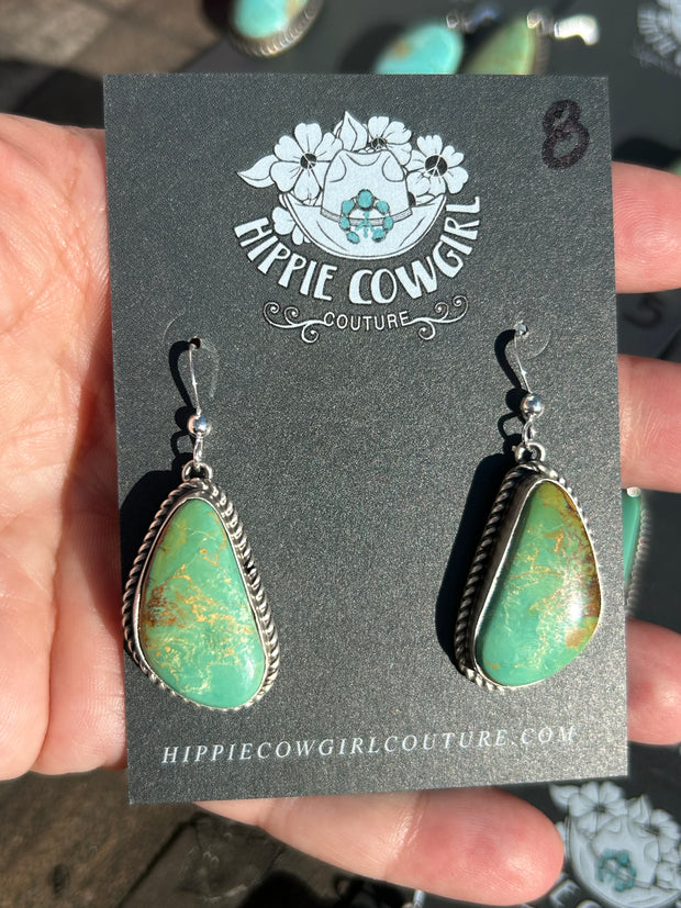 Royston Single Stone Dangle Earrings 1-9