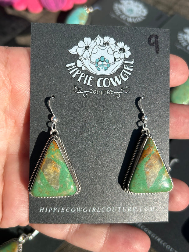 Royston Single Stone Dangle Earrings 1-9